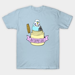 Antidepressant Blue Budgie T-Shirt